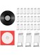 24Pc Vinyl Record Display, Self-Adhesive Vinyl Holder Wall, No Drill Vinyl Wall Mount Clear Acrylic Album Storage Hanger, Vinyl Record Wall Display