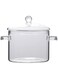 Clear Glass Cooking Pot Glass Saucepan Glass Cooking Pot Glass Saucepan With Cover - Heat-Resistant Thick Glass Cookware Set Clear Stovetop Cooking Pot - Safe For Pasta Noodle,Soup,Milk(1200ML,1500ML)