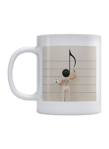 Women Printed Mug White/Beige/Black
