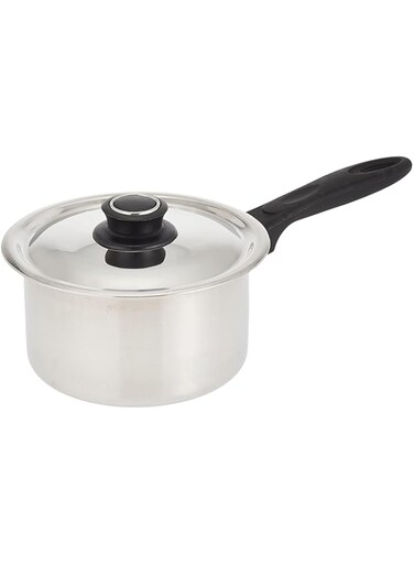 Raj Stainless Steel Saucepan with Lid, Silver, 18cm, GSSSP3