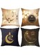 KOWVOWZ 4 PCS Ramadan Pillow Covers, Ramadan Throw Pillow Covers, Ramadan Decorations, Eid Cushion Cover, Sofa Couch Decoration Cushion Covers for Sofa Bed Couch Car Decor (18" x 18")