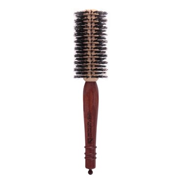 3Me Maestri Hair Brush No. 2203 &ndash; 50mm Natural Bristle Brush with Wooden Handle &amp; Section Divider &ndash; Professional Styling &amp; Blow-Drying Brush &ndash; 1 Pc  
