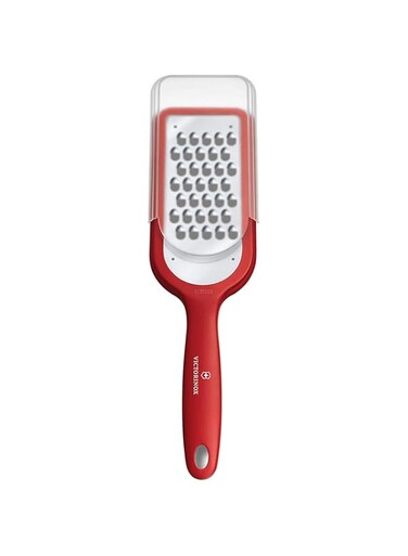 Victorinox Grater, Extra Sharp, Robust Plastic Handle, Dishwasher Safe, Red
