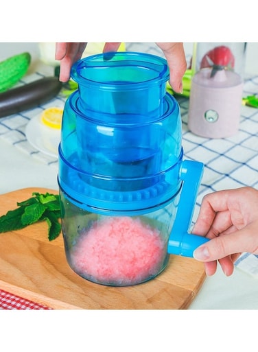DIY Ice Crusher Manual Portable Ice slush Maker home Snow Cone Smoothie Ice Block Making Machine Ice Shaver with Ice Bag