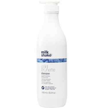 Milk Shake Cold Brunette Blue Shampoo For Brunettes With Special Blue Pigments For Light Brown Or Dark Blonde Hair SLES And Paraben Free - 33.8 Fl Oz (1000ml)
