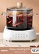 Glass Cooking Pot with Lid and Double Handles, Heat Resistant Borosilicate Glass Cookware Stovetop Pot Set, Casserole Dish, Simmer Pot with Cover Safe for Soup, Milk, Baby Food, Noodles