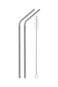 Straw With Cleaning Brush Silver