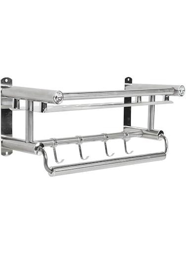 Cryfokt Floating Shelves, Bathroom Shelf Over Toilet, Stainless Steel Wall Mounted Hanging Shelves, Waterproof Towel Rack, Storage Shelves for Bathroom, Bedroom, Living Room, Kitchen