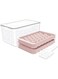 Ice Cube Tray for Freezer with Lid &amp; Bin, Round Ice Cube Mold with Container, Mini Circle Ice Cube Tray Making Sphere Ice Chilling Cocktail Tea Coffee (2 Trays 1 Ice Bucket &amp; Scoop) (Pink)