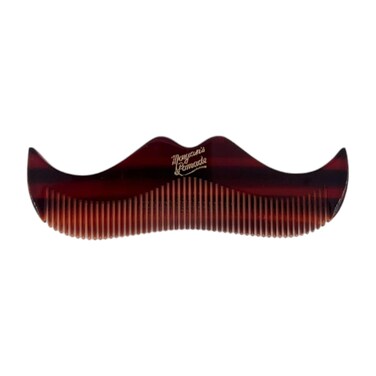 Morgan's Moustache shaped comb (amber)
