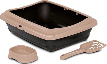 BIRBA KIT (Litter Box + Scoop + Bowl) - Tan