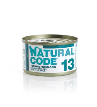Natural Code Tuna &amp; Cheese Cooking Water Wet Cat Food - 85G
