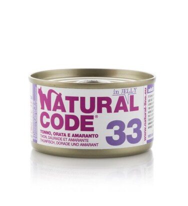 Natural Code Tuna Sea Bream &amp; Apple Soft Jelly Wet Cat Food - 85G Pack of 2
