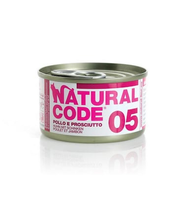 Natural Code Chicken &amp; Ham Cooking Water Wet Cat Food - 85G Pack of 2