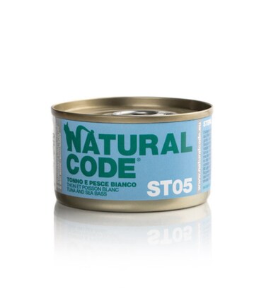 Natural Code Steril 05 Tuna &amp; Sea Bass Wet Cat Food - 85G Pack of 2
