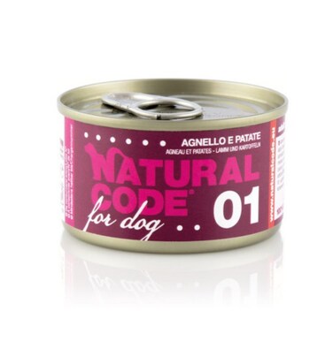 Natural Code Lamb &amp; Potatoes Cooking Water Wet Dog Food - 90G Pack of 2
