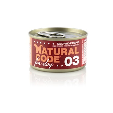 Natural Code Turkey &amp; Potatoes Cooking Water Wet Dog Food - 90G Pack of 2
