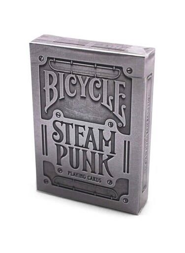 Bicycle Steampunk Premium Poker Playing Cards Deck For Collectors, Silver, 19900