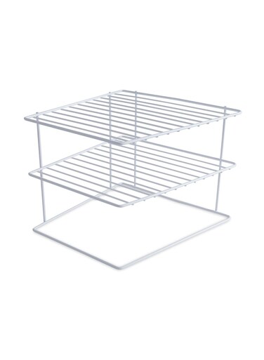 Home Essentials 3-Tier Plate Organizer 25x25x20cm - White