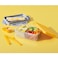 LocknLock To Go 3-in-1 Lunchbox (Yellow) - BPA-Free, Airtight Container with Cutlery for On-the-Go Meals