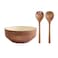 Home Inspiration by Safdie &amp; Co. &ndash; 3 Piece Enameled Mango Wood Serving Bowl Set