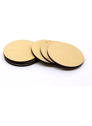 bpa Do-it-Yourself Plain Round MDF Coasters Set of 12- for Activity - decoupage - DIY Coasters (3.5 IN Round)