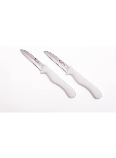 Bergner Stainless Steel 2Pc Fruit Knife Set, White Colour, BG39900Wh