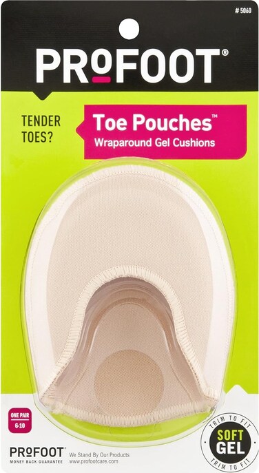 ProFoot Toe Pouches Wraparound Gel Cushions, 1 Pair