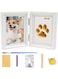 Avont Paw Print Kit with Picture Frame and Imprint Clay, Pawprints Impression Keepsake for Dogs Cats, Memorial Desk Display for Pets -White