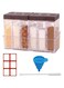 Lonimia Spice Jars, Shakers Set 6 Pieces Spice Box Spice Jars Camping Spice Box Plastic Storage Container with Tray Spice Box Spice Jars Plastic for Travel Home Kitchen