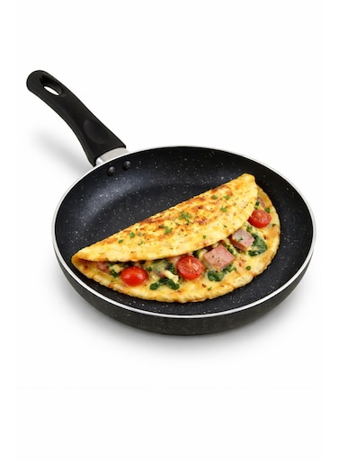 Non Stick Frying Pan 20CM &acirc;&euro;&ldquo; Granite Coated Cookware Fry Pan, PFOA-Free, Induction Base, Eco-Friendly, Dishwasher Safe, Scratch &amp; Corrosion Resistant, Heat-Resistant Handle &acirc;&euro;&ldquo; Kitchen Cooking Fry Food Making Compatible with Gas, Electric &amp; Induction Cooktops - AFP20GE