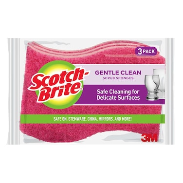 Scotch-Brite Delicate Care Non-Scratch Scrub Sponge DD-3-8 3 PCS