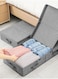 1-Piece Under Bed Bag with Lid Foldable Underbed Storage Bin Large Capacity Clothes Bag Organizer 4 Reinforced Handle Oxford Cloth Comforters Bedding Storage Container for Bedroom