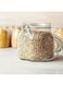 Mash Food Storage Glass Clip Square Mason Jars With Airtight Clamp Lids For Flour, Cereal, Coffee, Pasta, And Canning Cjs-1 - Small, 750 ML Transparent