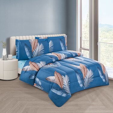 STARGOLD Microfiber Solid 4 Pieces Comforter Set Fitted Sheet, Pillowsham, Comforter 170X230 CM King Size Mattress SG-CP2016