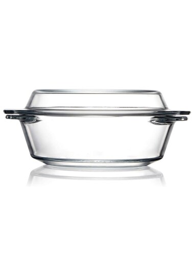 1.0L Clear Borosilicate Glass Baking Dish with Lid for Small Portion Meals Premium Oven Safe Casserole Bakeware Roasting Tray for Microwave Freezer and Food Storage