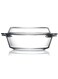 1.0L Clear Borosilicate Glass Baking Dish with Lid for Small Portion Meals Premium Oven Safe Casserole Bakeware Roasting Tray for Microwave Freezer and Food Storage