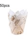 Cupcake Liner Paper Set White/Gold