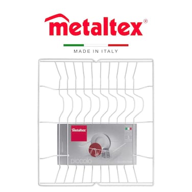 Metaltex White Piccolo Dish Drainer &ndash; Compact &amp; Durable with LDPE Coating