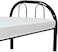 INFINI HOMES Steel Metal Rounded Single Bed with Medicated Mattress (Single, Black, 190 X 90 X 70 CM)