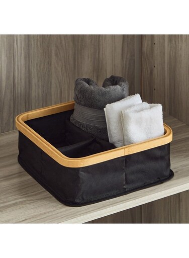 Box Oxford Fabric Wardrobe Organiser with 4 Compartments 30.5 x 9.5 x 30.5 cm
