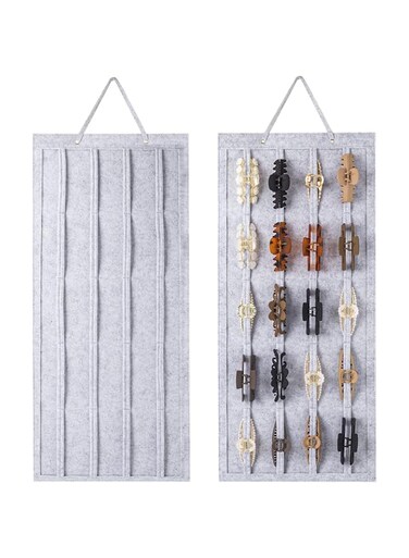 SMUK Large Hair Claw Clip Organizer Holder for Women Girls, Hanging Hair Clip Stand Storage Holder for Wall, Door, Closet, Big Claw Clip Display for Teen Girls