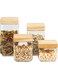 Home Smart Glass Jars Airtight Food Storage Containers For Kitchen Organizer Bathroom Spices Tea Coffee Candy Herbs Sugar Glass Jar Food Storage Containers   Amazing Gift (GL-2839)