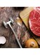 Meat Tenderizer 20.5cm, Zinc Alloy Stainless Steel Meat Hammer Lily Series   Anti-Rust Sleek Handle Meat Tenderizer   Heavy Duty Dual Head Meat Mallet for Chicken, Beef