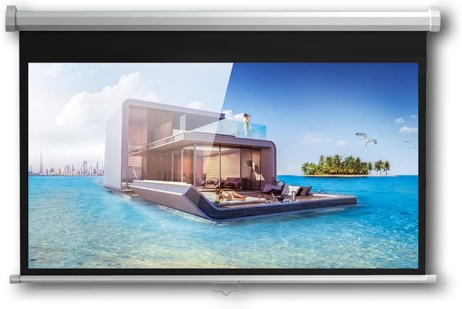 كروني Crony 4 3 anti-light Projection Screen Widescreen Projector Manual Pull Down Pro 72 inch