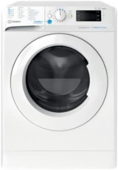 Indesit Innex Washer Dryer 9Kg Wash &amp; 6Kg Dry, Fully Automatic Front Load Combo Washer Dryer, 1400 RPM, 16 Programs, Steam Wash, One Touch Press Push&amp;Wash+Dry, MADE IN ITALY - BDE-964WSV-GCC-White