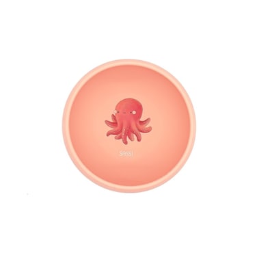 Sassi  Silicone Suction Bowl &ldquo;Slurpy the Octopus&rdquo; &ndash; Baby &amp; Toddler Feeding Bowl, Spill-Proof Suction Base, Safe &amp; Easy Clean