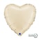 18" Foil Balloon Heart Satin Cream