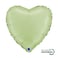 18" Foil Balloon Heart Satin Olive Green