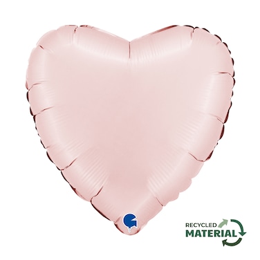 18" Foil Balloon Heart Satin Pastel Pink